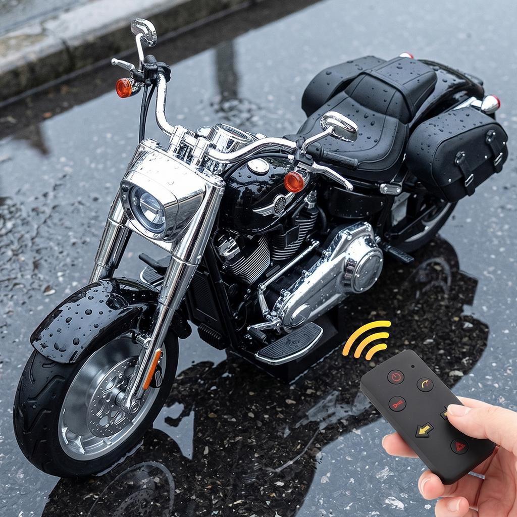 1:6 Металлический Литой Модель Мотоцикла Стиль Harley Davidson Fat Boy Домашний Модный Орнамент Праздничный Подарок