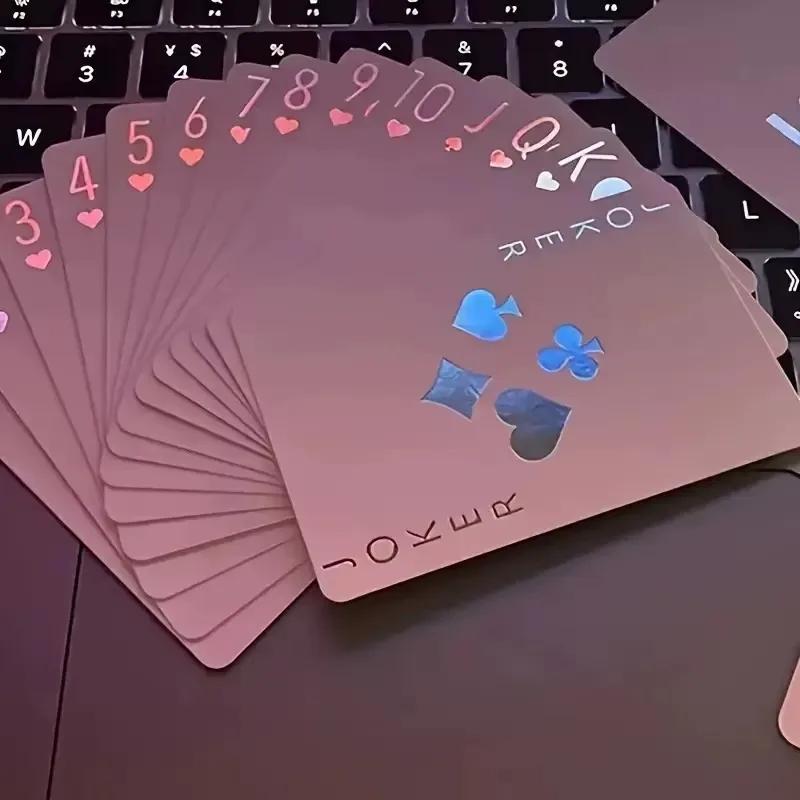 Светящиеся в темноте игральные карты Милая белая роза Ограниченная серия Карточные игры Идеально для семейных вечеринок Крутая карточная настольная игра
