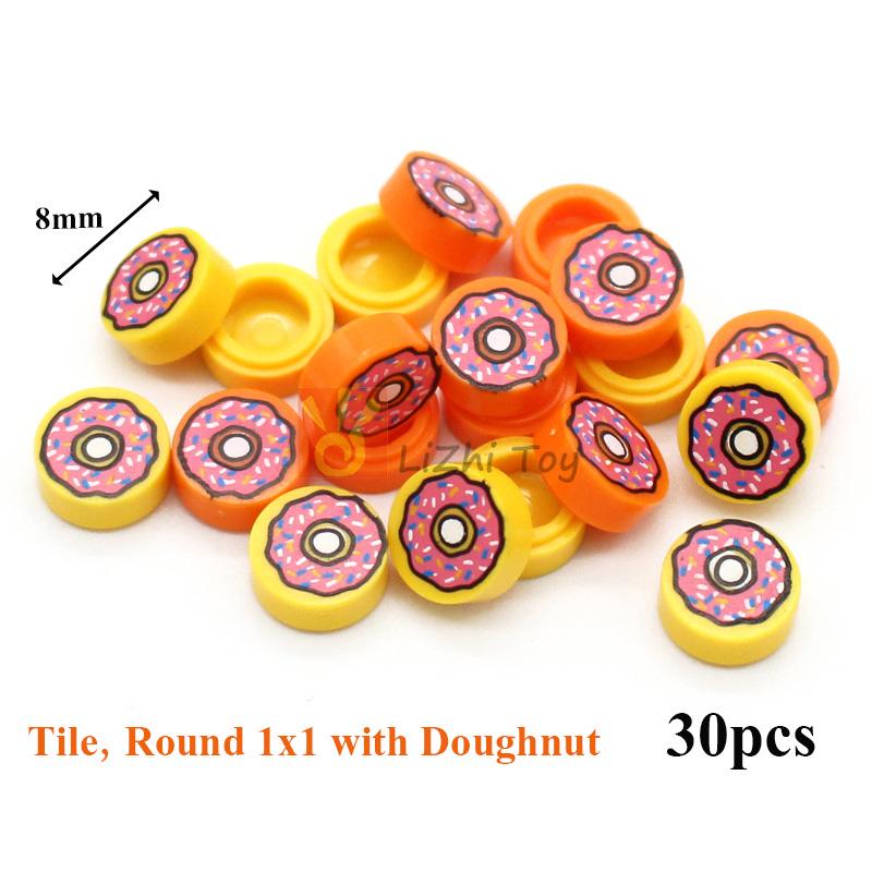 MOC Городские уличные фигурки Вид Печать Еда Десерт Традиционная китайская кухня Строительные блоки Монитор Глаза Кирпичики Напечатанные игрушки