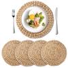 Natural Gourd Grass Round Woven Placemat - Heat Insulation Pad for Dining Table & Party Decor