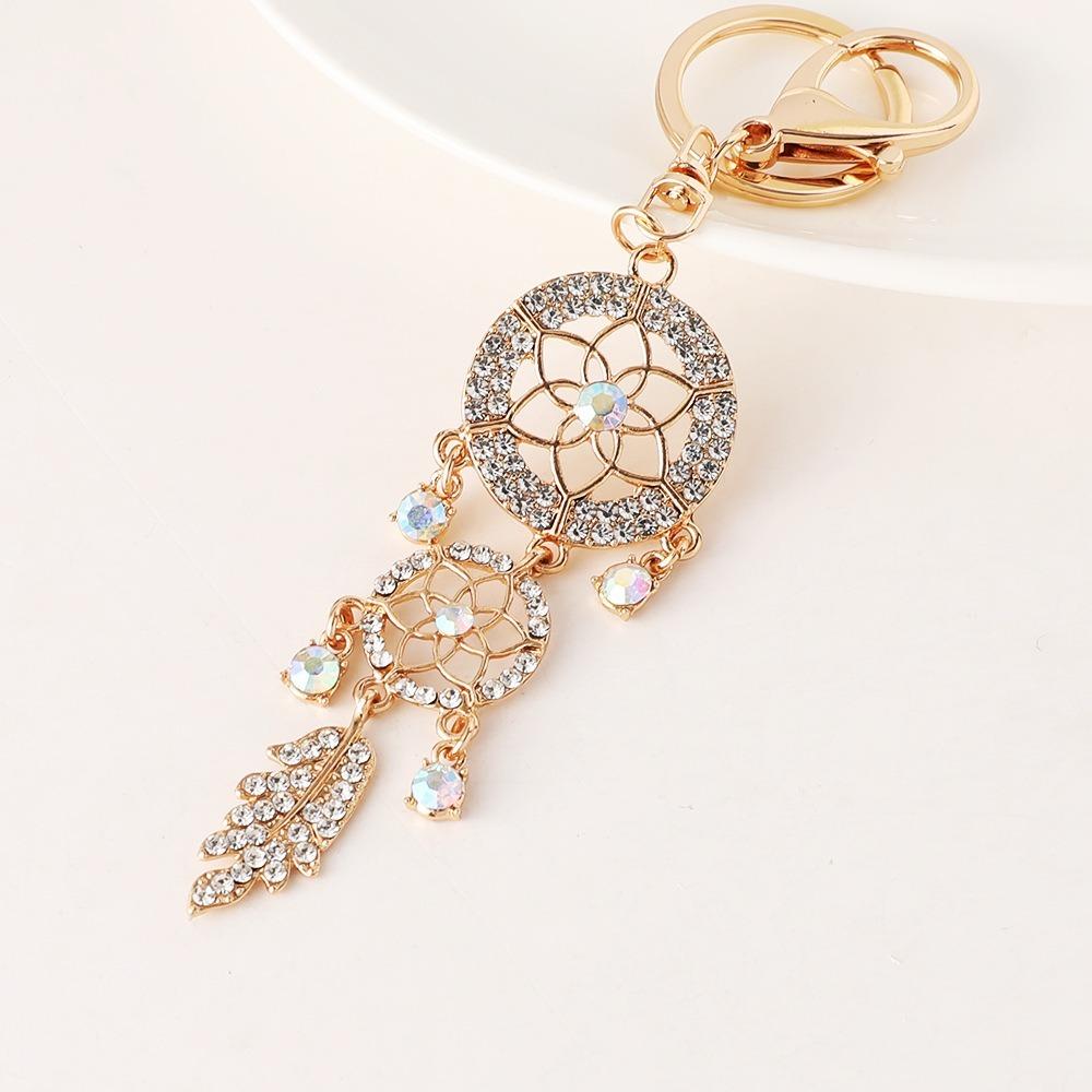 Zinc Zinc Alloy Car Keychain Vintage Bag Pendant Exquisite Dream Catcher Key Chain  Women