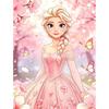 Disney Жемчужная Живопись Замороженная Эльза Розовое Жемчужное Платье Ручная Работа DIY Жемчуг Драгоценные Камни Картины Поделки Особая Форма Домашняя Настенная Декорация