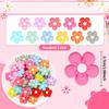 10/20pcs Colorful Flower Silicone Beads Cute Flower Beads Flat Spaced Beads Jewelry Making DIY Bracelet Necklace Earrings Keychain Crafts