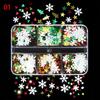 Nail Accessories for Nail Art Decoration Glitter Set Christmas Nail Stickers 3D Snowflake Sequins