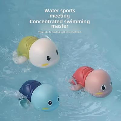 DUMIXNG Детская заводная игрушка для ванны «Черепашка» — водные игры для мальчиков и девочек
