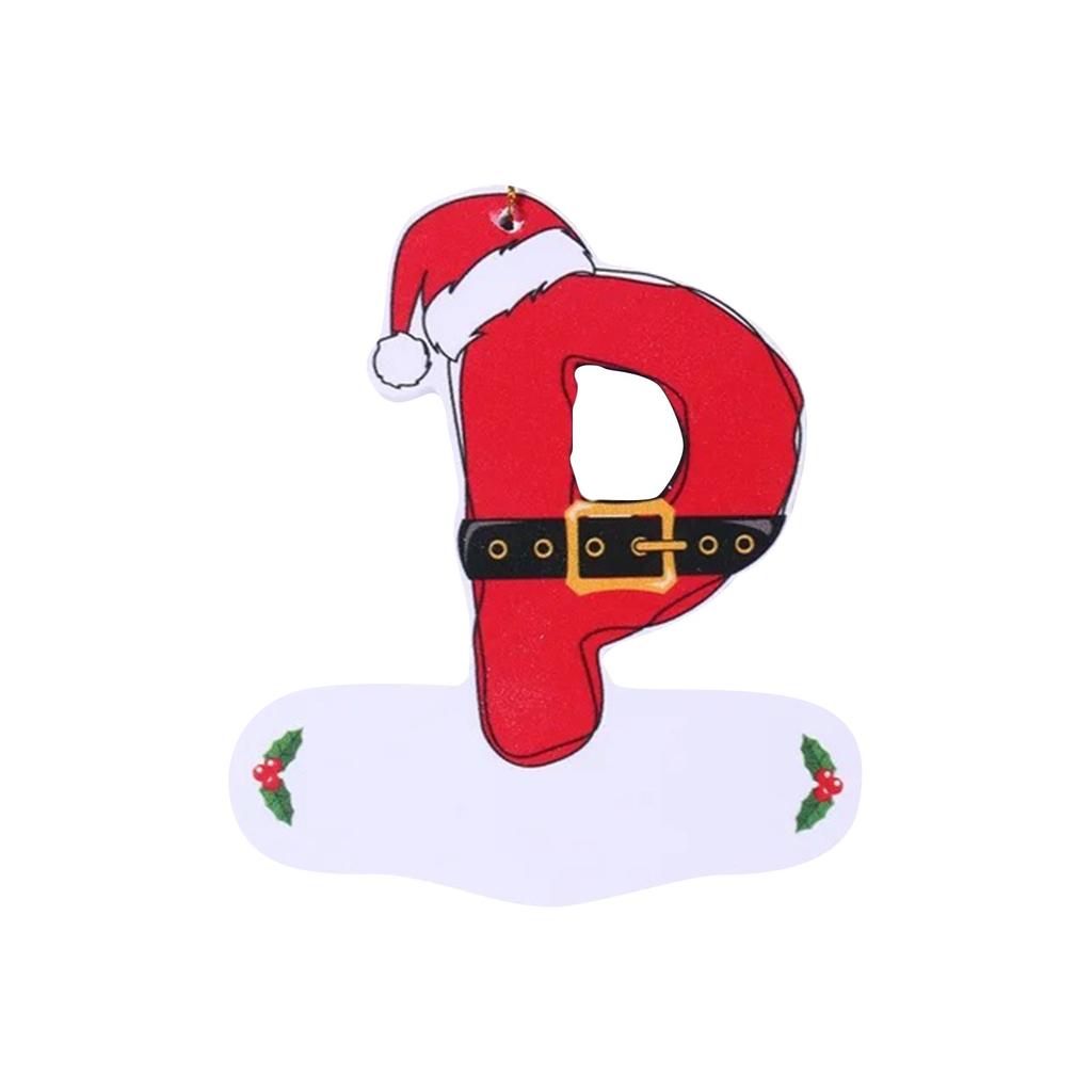 26 букв, украшение на рождественскую елку, рождественская подвеска, сделай сам, подвеска в виде алфавита, атмосферное украшение, буквы на рождественскую елку, 1 шт.