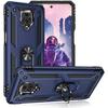 Case for Redmi Note 9Pro (6.67") with Ring Stand Reinforced Edge Silicone Shockproof Blue