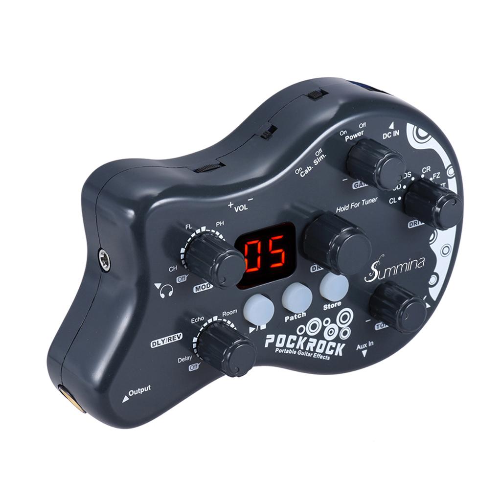 Summina PockRock Портативная гитара, мультиэффектный процессор, педаль эффектов, 15 типов эффектов, 40 барабанов