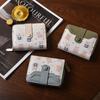 Милый женский кошелек с принтом мишки, короткая молния, кошелек для мелочи, двустворчатый кошелек из ПУ-кожи, держатель для карт, маленький кошелек-клатч для девочек