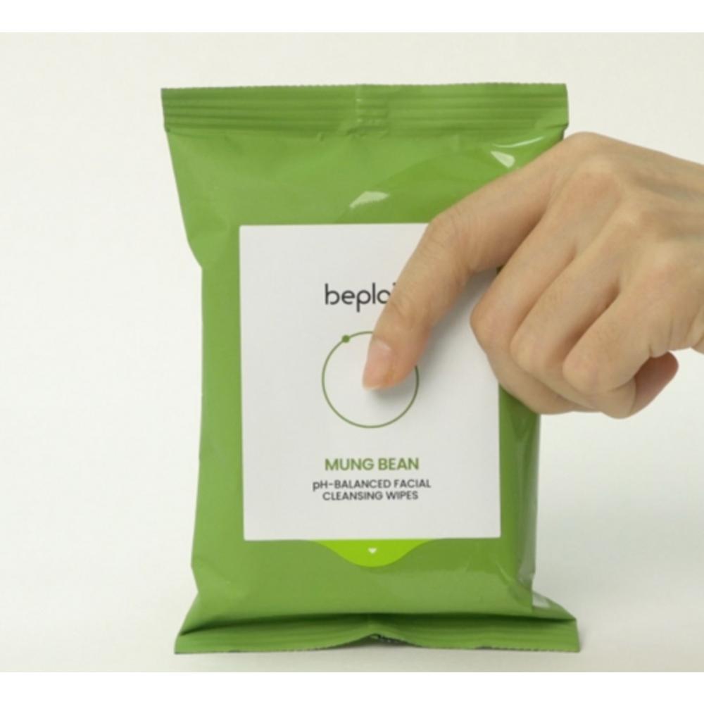 BEPLAIN Mung Bean Mildly Acidic Cleansing Tissue, 20 Sheets, 3 Pcs.