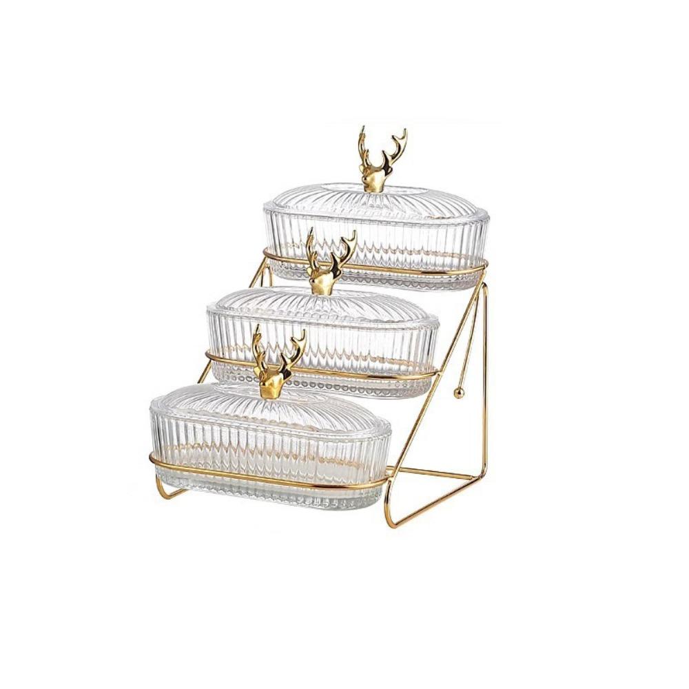 С крышкой фруктовый поднос прозрачная банка для хранения многоцелевая коробка для хранения закусок чайный столик