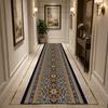 European American Style Light Luxury Retro Long Corridor Carpet Non-slip Soft Washable Runner Rug Easy Clean Foldable Aisle Mat