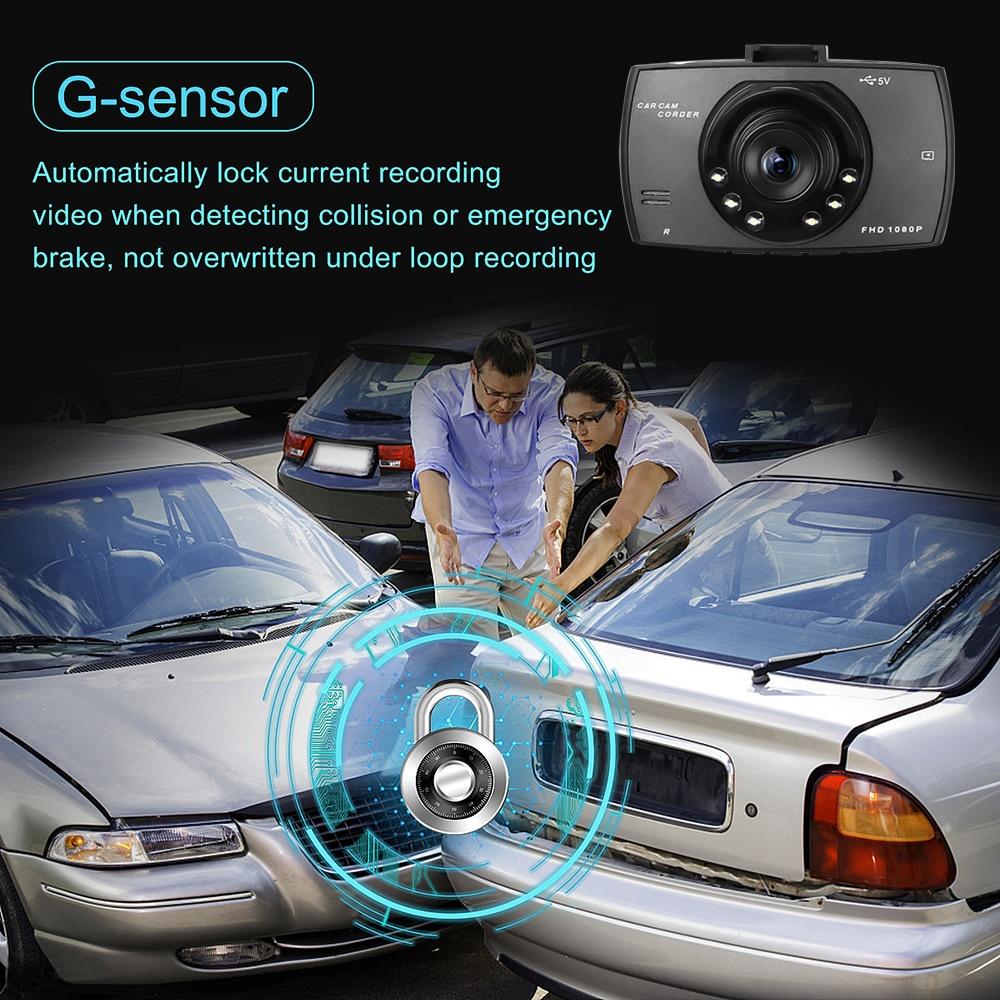 Автомобильный видеорегистратор 1080P, широкоугольный автомобильный видеорегистратор с ЖК-экраном, ночным видением, датчиком движения, автомобильными аксессуарами