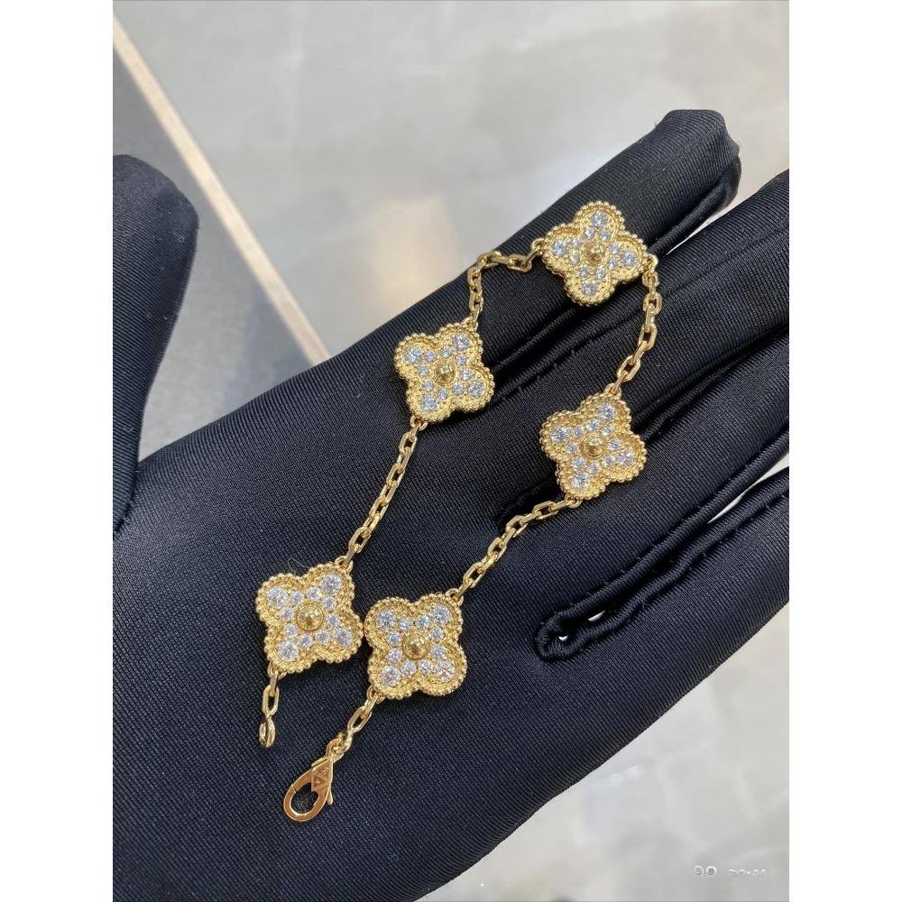 Высококачественный браслет из красного халцедона с лазерной гравировкой «Четырехлистный клевер» и «Пятицветник», из розового золота 18 карат, ювелирное изделие класса люкс, подарок для девушки