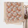 Women's Cotton and Linen Long Scarf Thin Shawl Spring and Autumn Versatile Print Large Size Scarf Beach Towel
