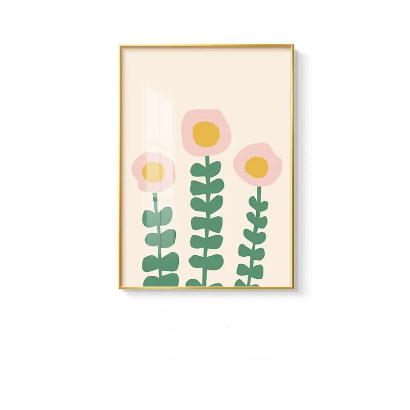 Nordic Warm Cure Department Bedroom Bed Canvas Painting Modern Simple Dining Room Mural Small Fresh Living Room Decorative