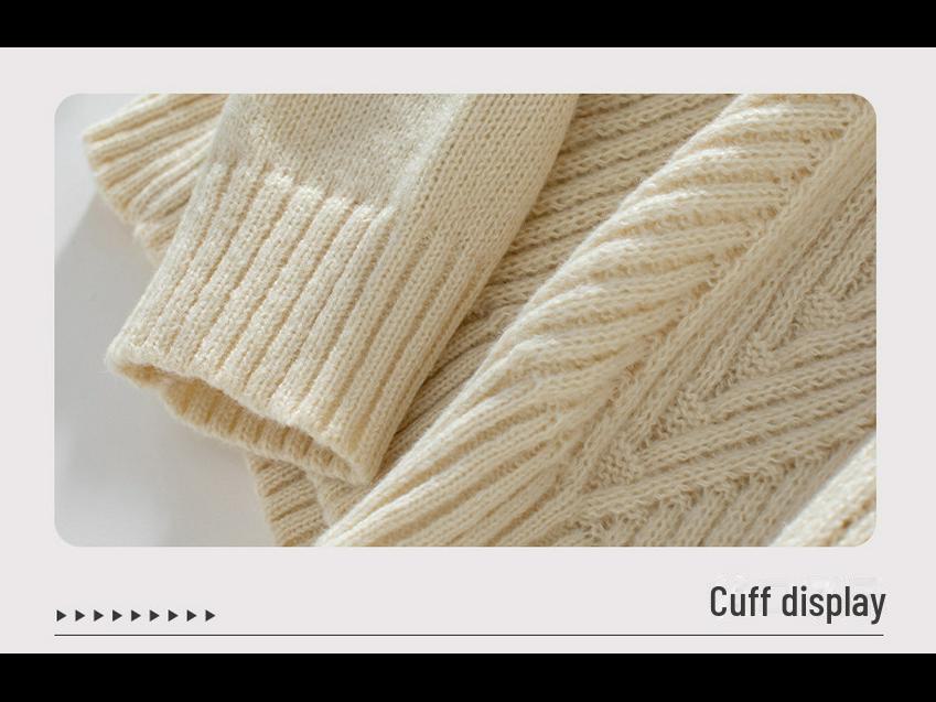 Drizzle Solid Color Half Turtleneck Pullover Women's Sweater - Autumn/Winter European & American Style Long-Sleeved Knitted Top