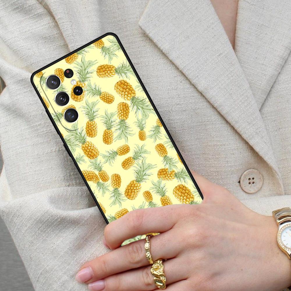 Summer Fruit Pineapple Cell Phone Case for Samsung Galaxy S26 Ultra S25 S24 S23 S22 S21 S20 Note10 Cover