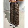 Leopard Print Design Casual Pants Women's Spring and Autumn New Loose Trend Wide-leg Trousers