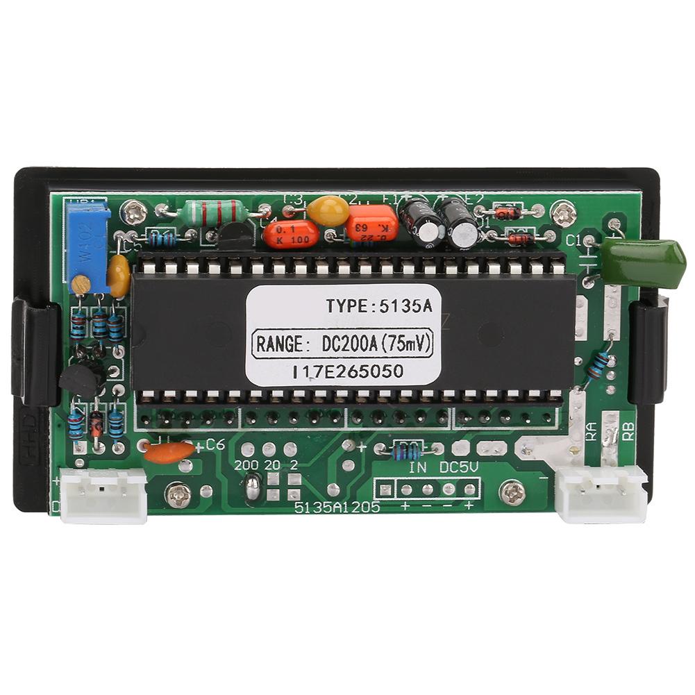 5135A DC5V 3 1/2-разрядный красный светодиодный цифровой панельный измеритель постоянного тока амперметр (DC200A (75 мВ))