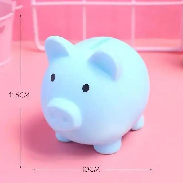 New Cartoon Vinyl Piggy Bank Creative Children's Birthday Gift Piggy Bank Cute Plastic Piggy Bank Solid Color Piggy Bank Gift