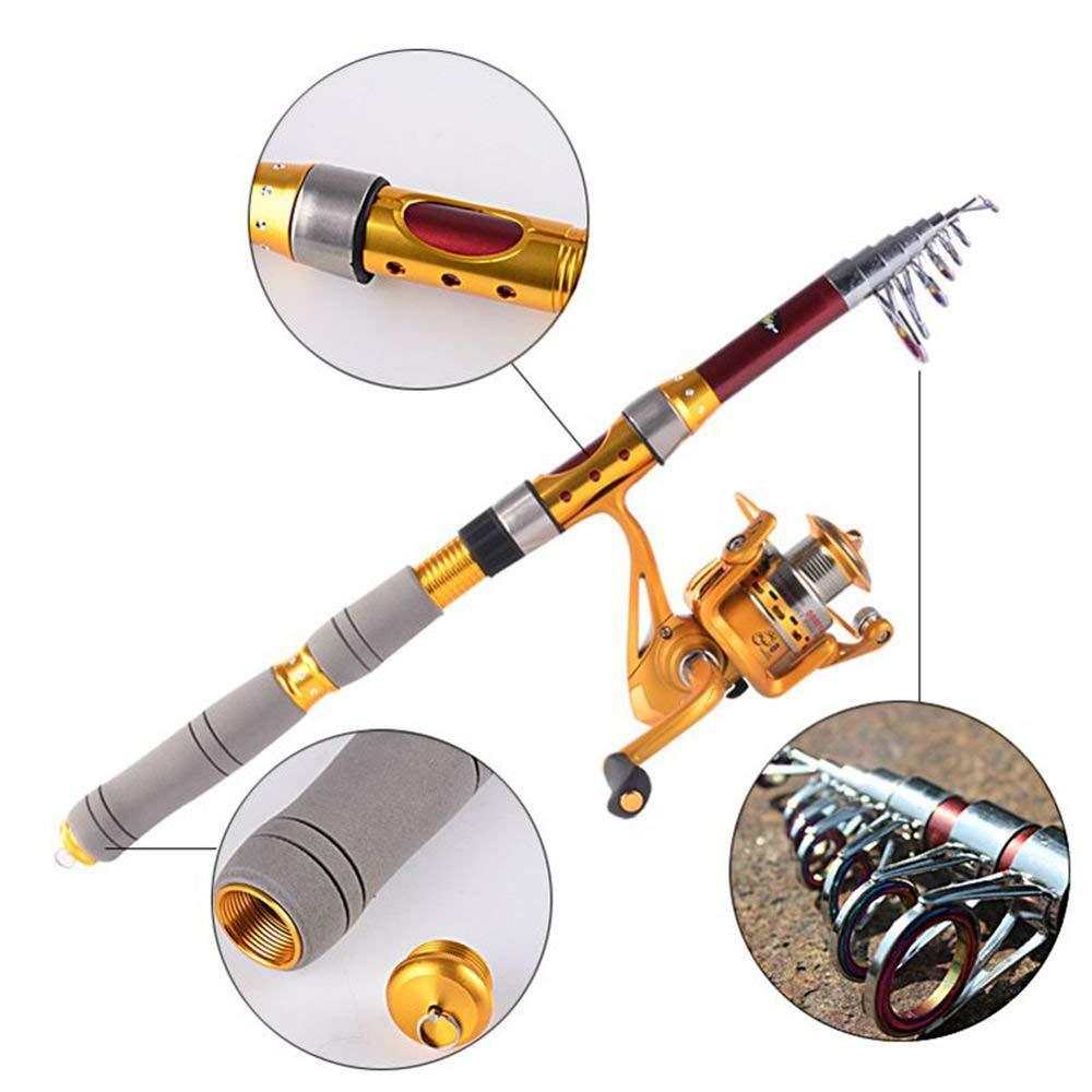 1.8-3.0m Hard Telescopic Fishing Rods Carbon Spinning Fishing Poles Casting Pole
