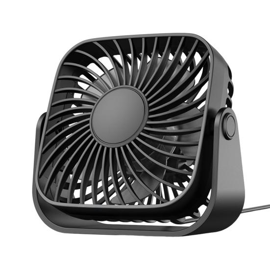 Настольный вентилятор Мощный воздушный поток Тихая работа 3 скорости Вращающаяся на 360 градусов головка Вентилятор охлаждения с питанием от USB