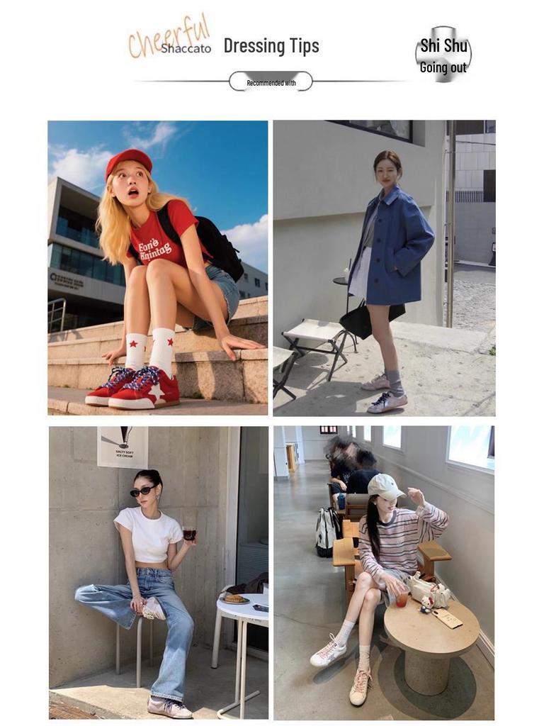 Women's Retro German Trainer: 2025 Genuine Leather Distressed Sneakers with Star, Mandarin Duck Stripe, Flat Bottom, Casual Skate Style