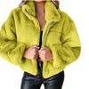Women's Autumn/Winter Rabbit Hair Faux Fur Zipper Cardigan Coat