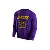 Jordan NBA Los Angeles Lakers Alphanumeric Crew Neck Sweatshirt With Fleece Lining Men Sweatshirt Purple DR2409-508