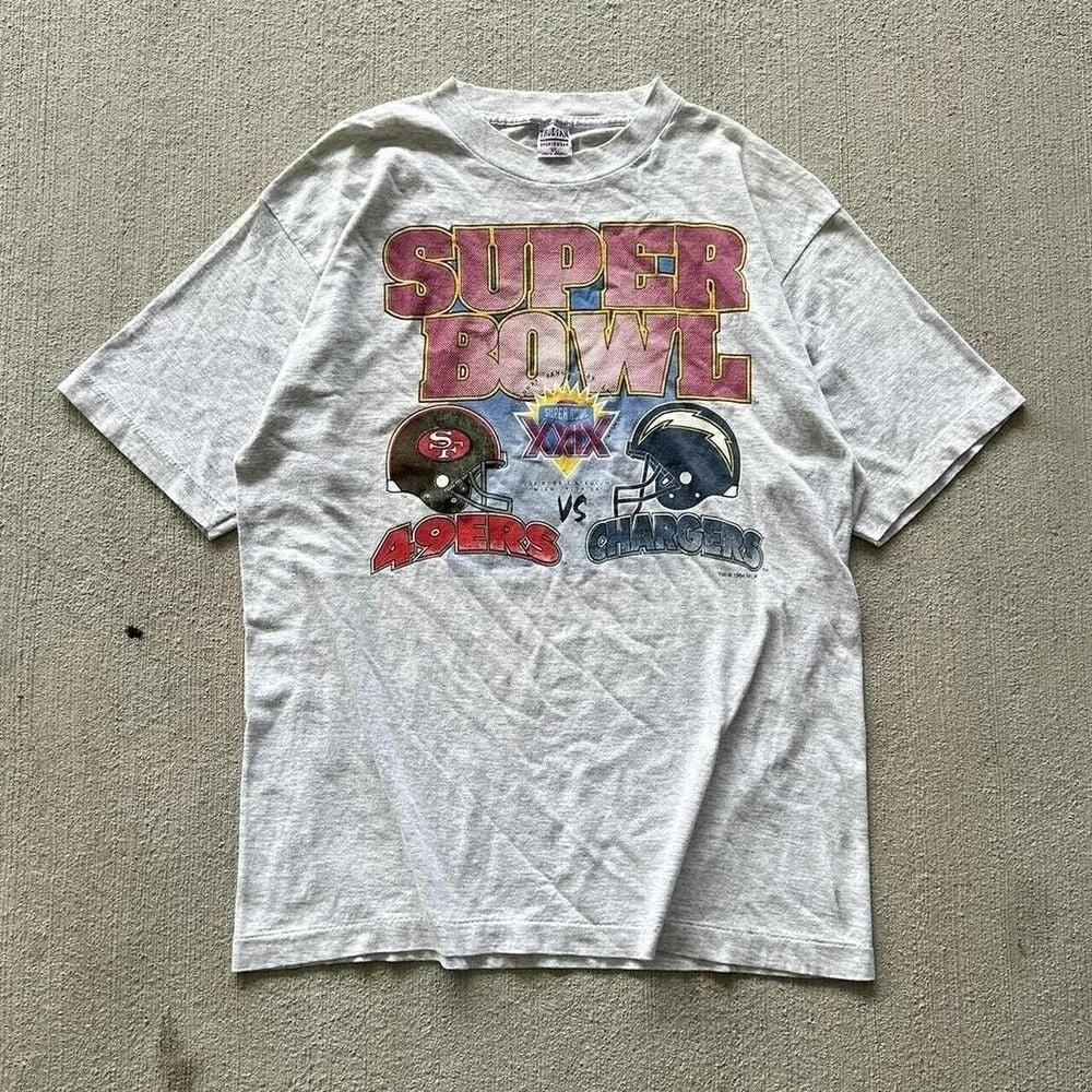 Винтажная футболка Super Bowl 1994 года 49ers против Chargers Размер XL