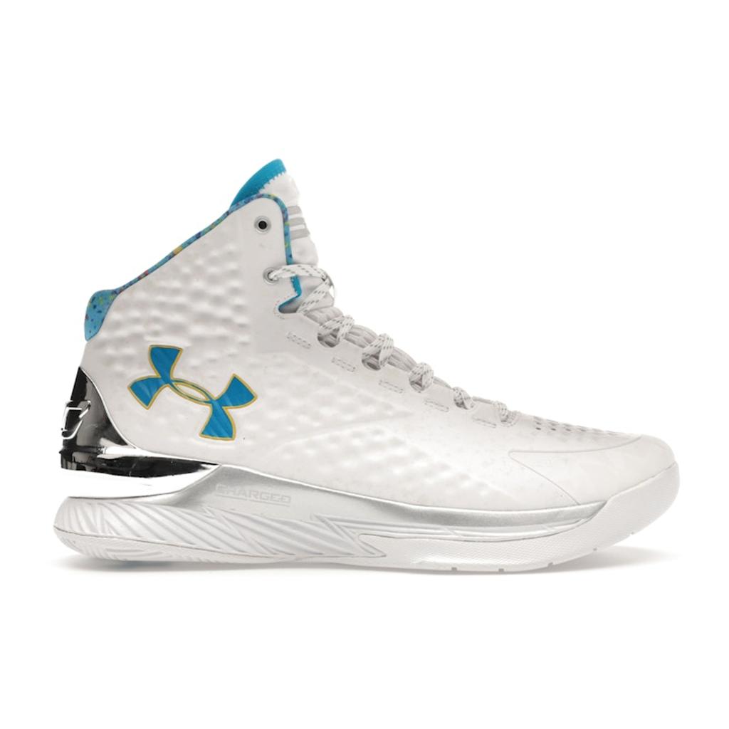 Under Armour Мужские кроссовки Curry 1 Splash Party 2022 Белый Металлик-Серебристый 3026050-100