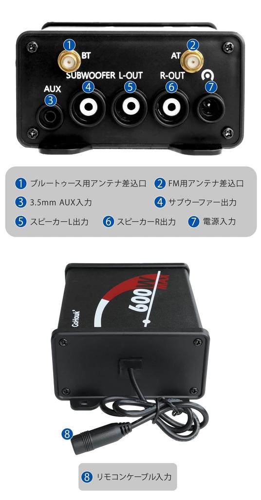 Мотоциклетный взрывной звук 4-дюймовый водонепроницаемый динамик макс. 600 Вт компактный сабвуфер совместимый канальный усилитель iPhone iPod MP3 Android смартфон