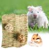 1 комплект, игрушка для жевания хомяка, устойчивая к укусам, натуральные материалы, снимающая скуку, хомяк, кроличьи зубы, шлифовка зубов, соломенный коврик, аксессуары для клетки