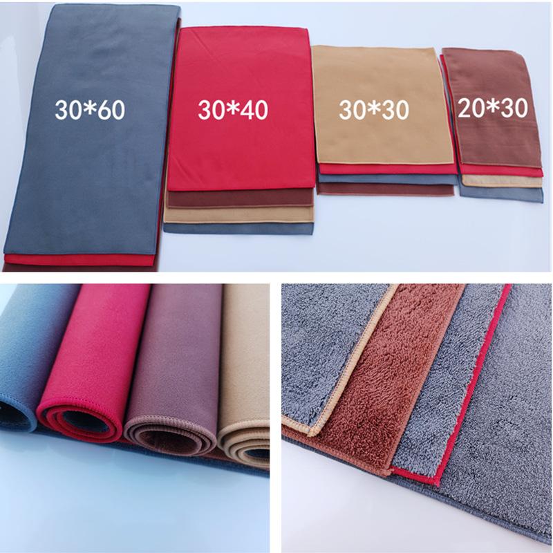 Двусторонняя замша + тонкое волокно, чистящее полотенце, автомобильные аксессуары, супервпитывающее авто, стирка, сушка, полировка