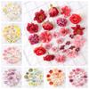 24Pcs 4.5cm Artificial Rose Mixed Silk Flower Head Bulk Craft Wreath Wedding Bridal Baby Shower Home Party Decor DIY Cake Decor