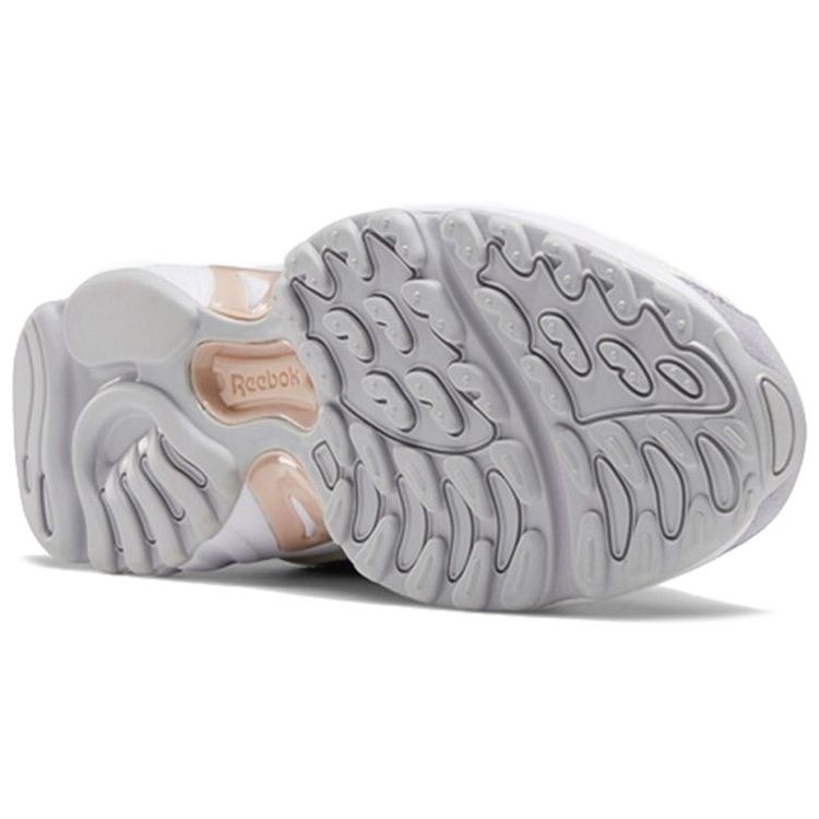 Reebok Серия DMX 1200 Ткань из синтетической кожи Двухслойная коровья кожа Спортивная амортизация Низкий верх Повседневная обувь Унисекс кроссовки Бежевый Серый FZ5459