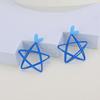 Европейские минималистичные серьги-звезды с украшением в виде сердца, полые пятиконечные звезды, подходят для повседневной носки и вечеринок