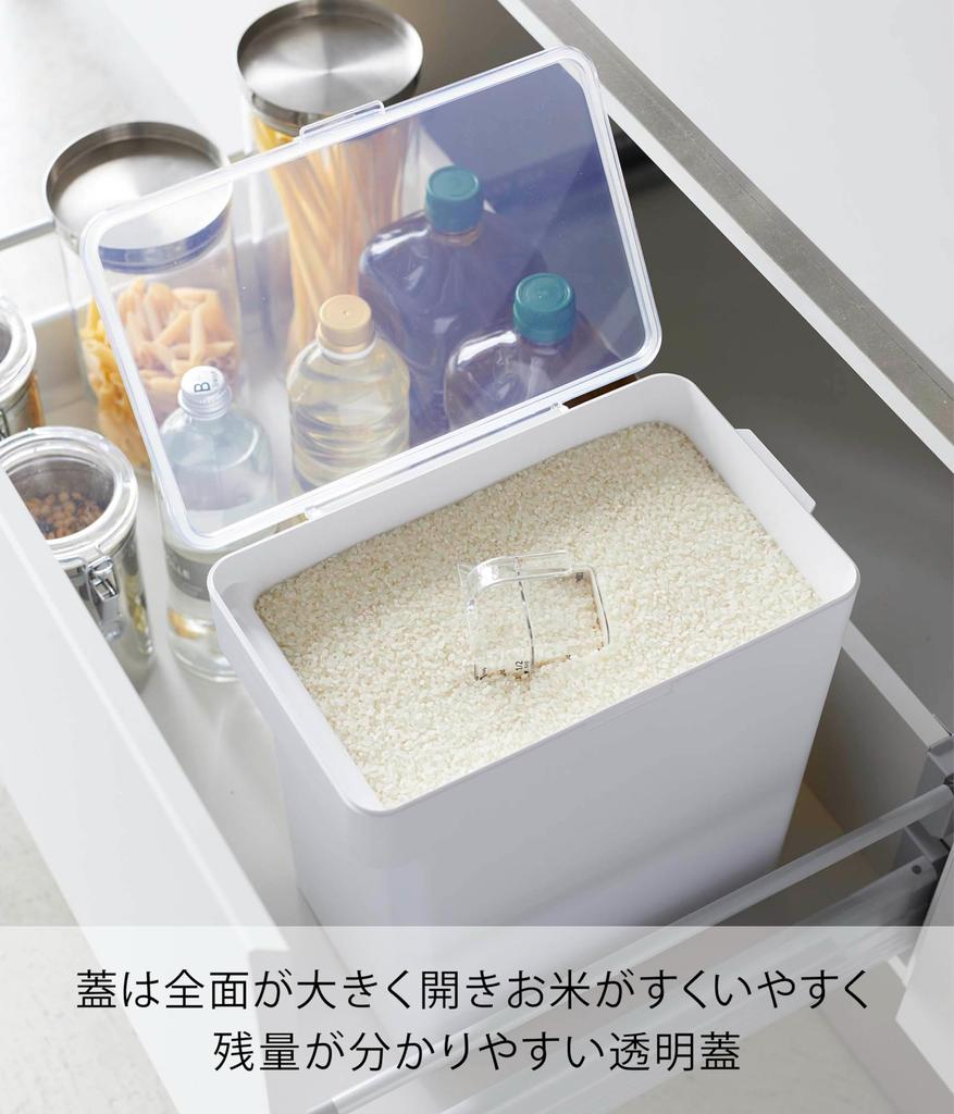 Yamazaki Герметичная бутылка для риса Jitsugyo 10 кг с мерным стаканом White Tower Moisture 5423 Прибл.. W30.7XD19.7XH31.2см Антиокислительный
