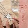 2pcs Stainless Steel Couple Necklaces Matching Puzzle Heart Lock Key Pendant  Valentine Day Gift