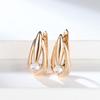 Cute Female Waterdrop Shaped Clip Earrings For Women Charm Rose Gold Color Cubic Zirconia Earrings Wedding Jewelry