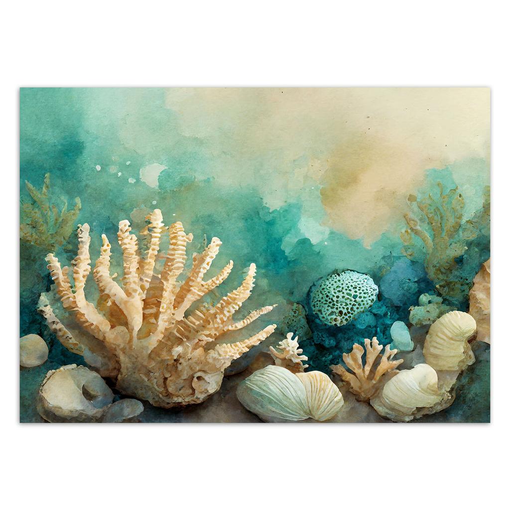 Wallpaper Image Sea Shells Turquoise