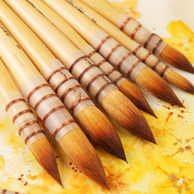 Корейская ArtSecret Академия Класс Красное дерево Ручка Нейлон Кисть для акварели 15RT