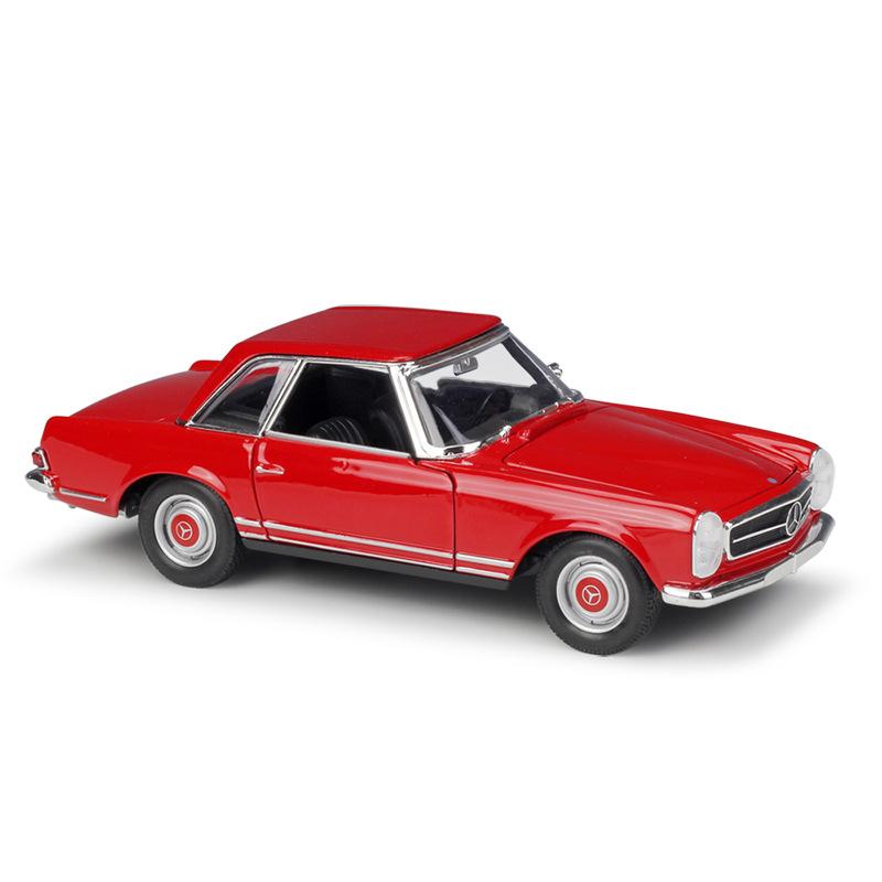 Welly 1/24 Mercedes-Benz 230SL 1963 Металлическая модель автомобиля Литье под давлением и игрушечные транспортные средства Коллекционная игрушка Автомобиль Подарки на день рождения для мальчика