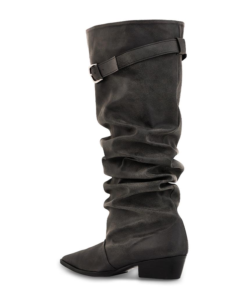 Negative Three Kimera Knee-High Slouchy Long Boots_Dusty Gray