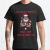 Plus Size S-3XL Christmas Meme Bad Santa Printed T-shirt Men's Tops Fashion Clothes Tees