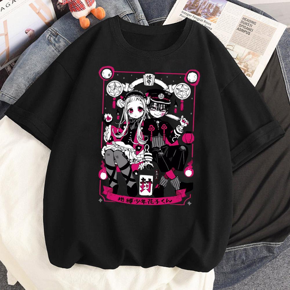 Футболка "Туалетный Ханнако-кун" для подростка Гранж-эстетика Y2k аниме топ футболки Поп-культура эстетика Удобный 2000-е Психоделический Ретро