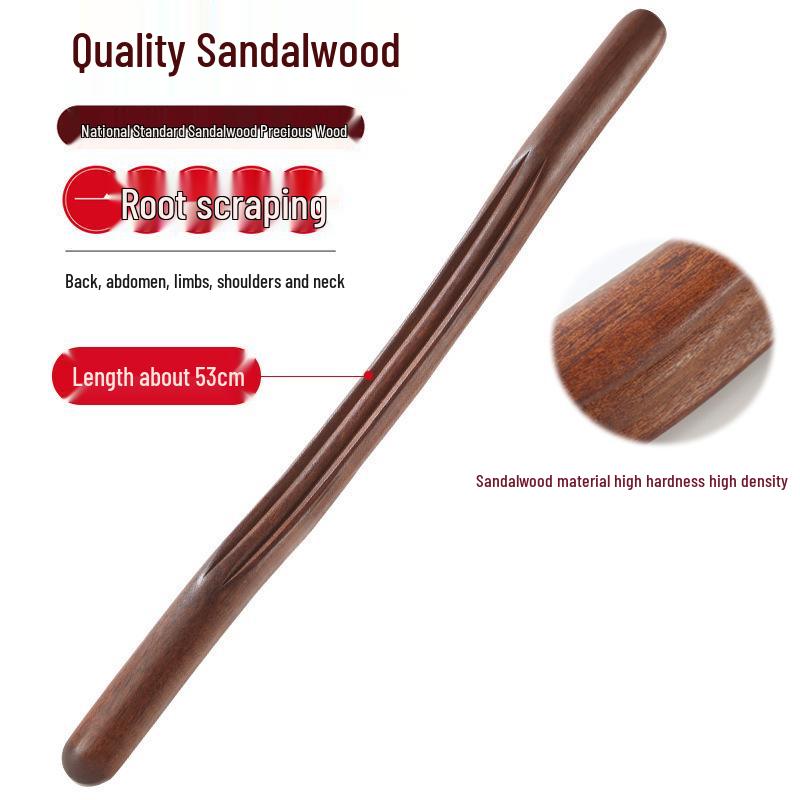 Массажный стик из сандалового дерева: Универсальный скребок для спины и меридианный стержень