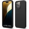 Защитный чехол - BOOLING - для iPhone 16 Pro Max - Мягкий Жидкий Силикон - Ультратонкий - Черный
