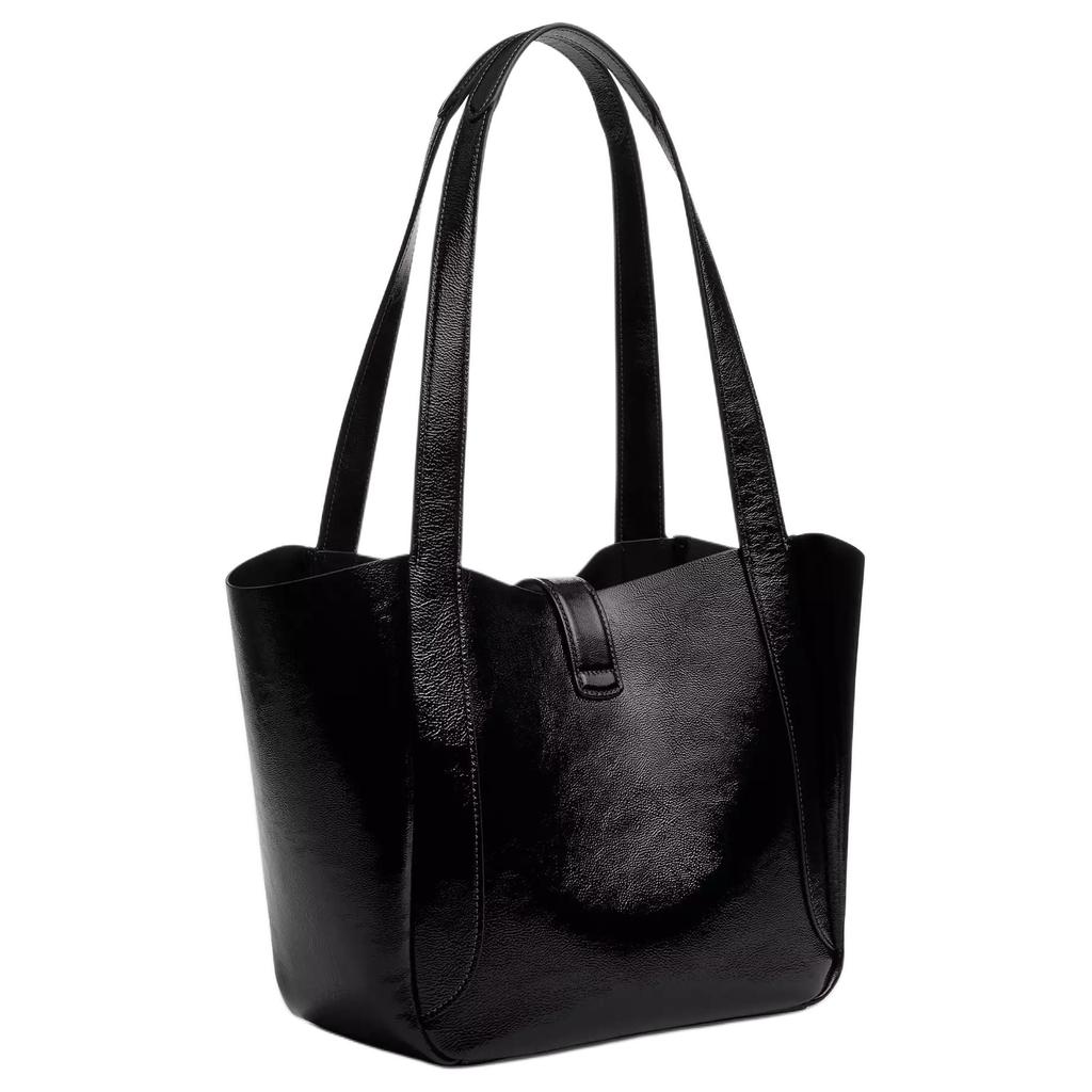COACH Hadley Refined Cow Leather Handbag, Shoulder Bag Large Women's Black CCF05-SVBK